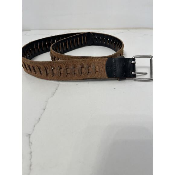 Old Navy Women Small Faux Leather Braided Brown Belt - Picture 4 of 6
